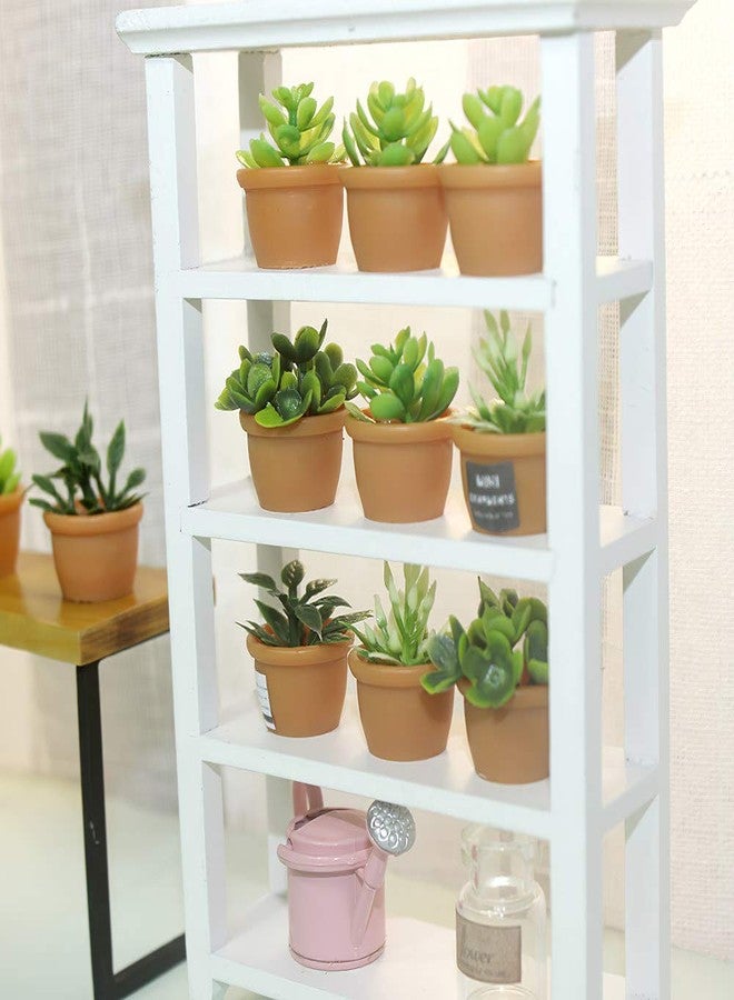 Lynkaye Mini House Decoration Plant Pots Miniature Green Potted Bonsai Models Decor,1:12 Miniature Plant - Image 5